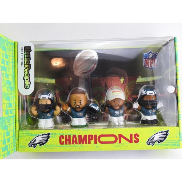 2 New Little People NFL Eagles Super Bowl Champions Kelly Green Sets Sealed - Picture 12 of 15